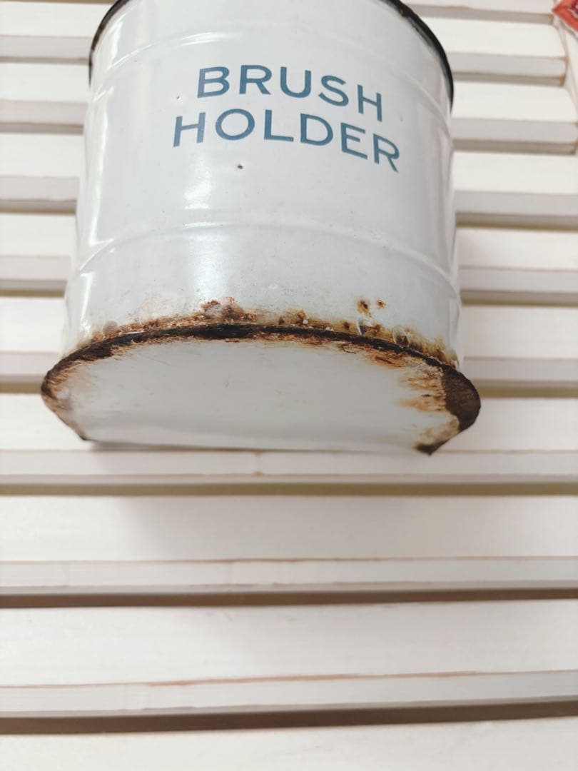 アンティーク☆ホーローブラシホルダー　イギリス