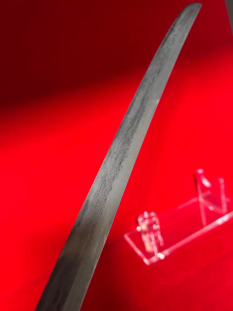 01565 包丁　マグロ包丁　先丸型　両刃　玉鋼　鬼反り　未使用品