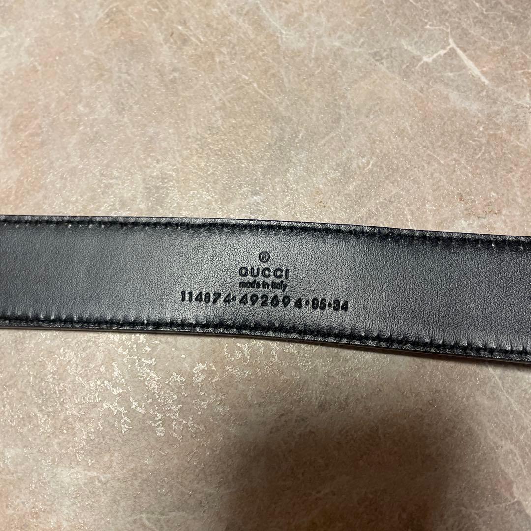 GUCCI ブラック GGロゴバックルベルト