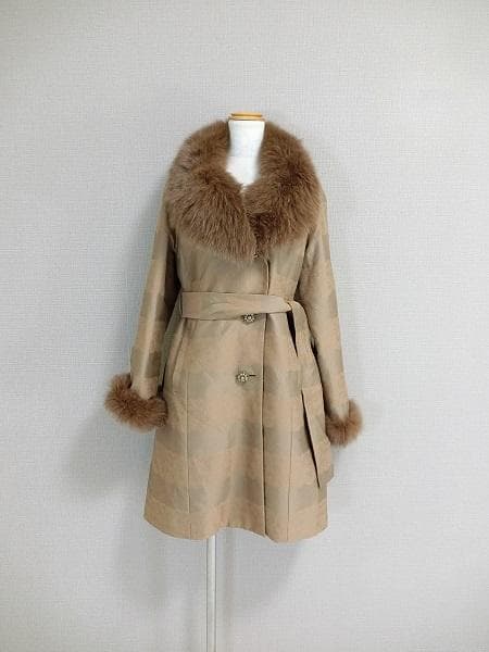 みゆ　オースチンリード　ライナー付　ファー　ベルテッド　チェスターコート