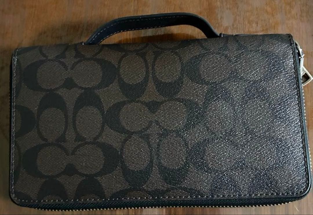 Coach オーガナイザー ダークブラウン 長財布