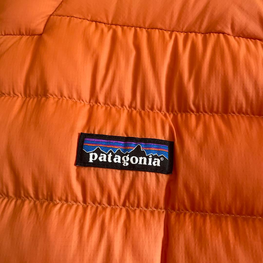 パタゴニア ダウンセーターフーディ ダウンジャケット オレンジ メンズXLサイズ