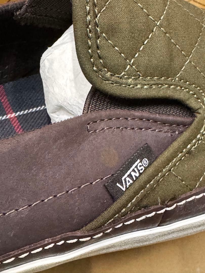 29cm Vans × Barbour Classic Slip On バブアー