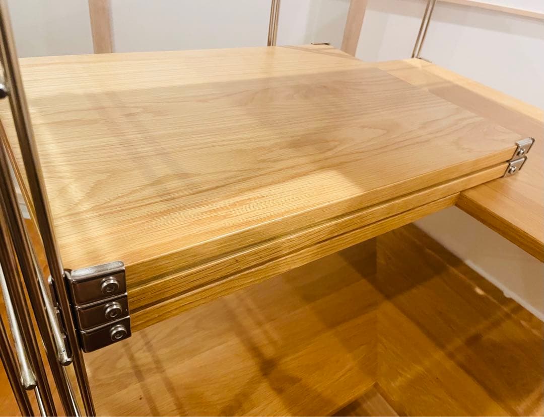 地震対策にも！無印良品 ステンレスユニットシェルフコーナー棚・中セット