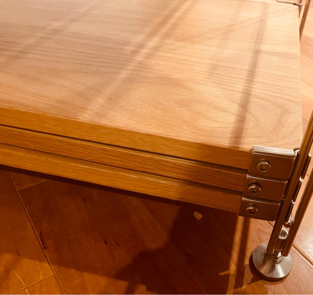 地震対策にも！無印良品 ステンレスユニットシェルフコーナー棚・中セット