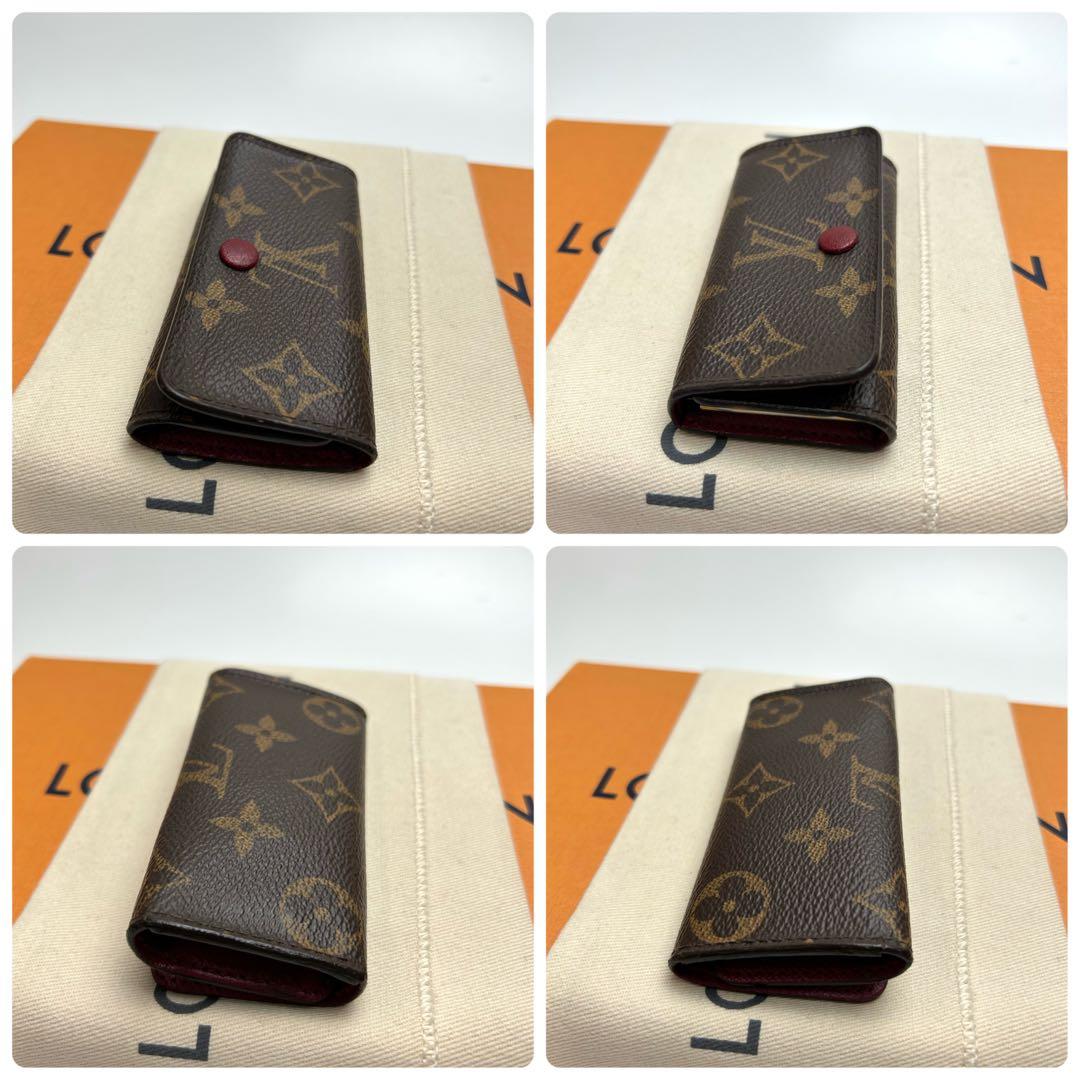 鑑定済 ルイヴィトン モノグラム 赤 キーケース 4連