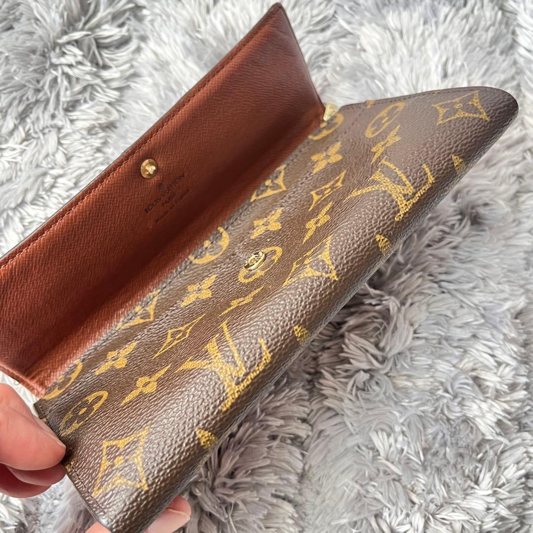 ルイヴィトン　ポルトモネクレディ　長財布　モノグラムキャンバス　ブラウン
