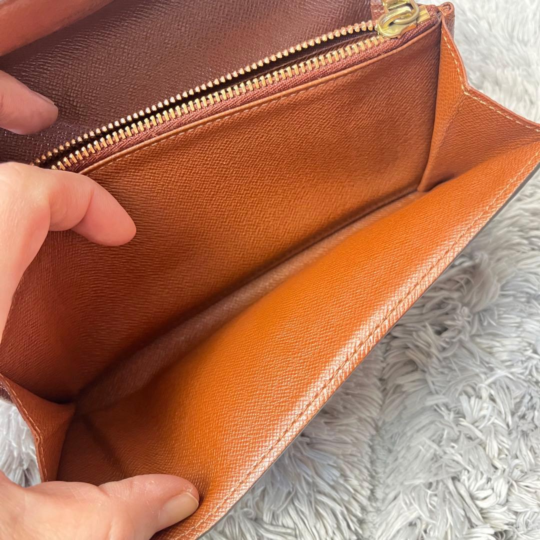 ルイヴィトン　ポルトモネクレディ　長財布　モノグラムキャンバス　ブラウン