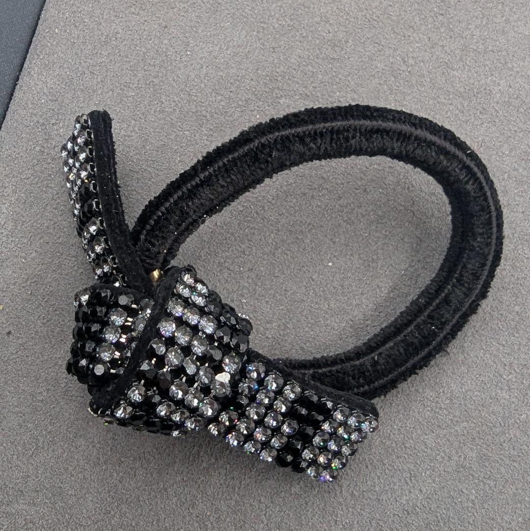 acca アッカ ブリジット ドレスポニー ヘアゴム シュシュ ブラック