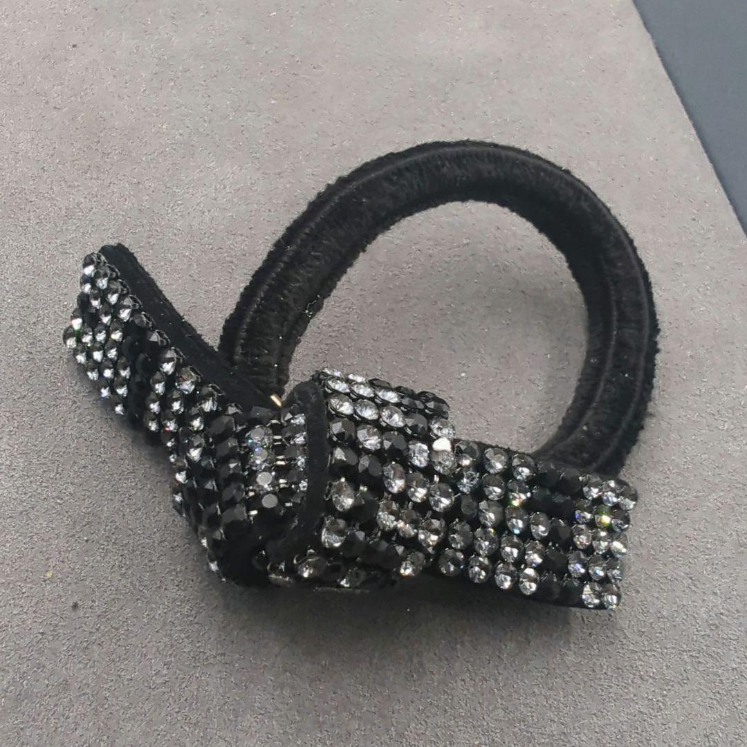 acca アッカ ブリジット ドレスポニー ヘアゴム シュシュ ブラック