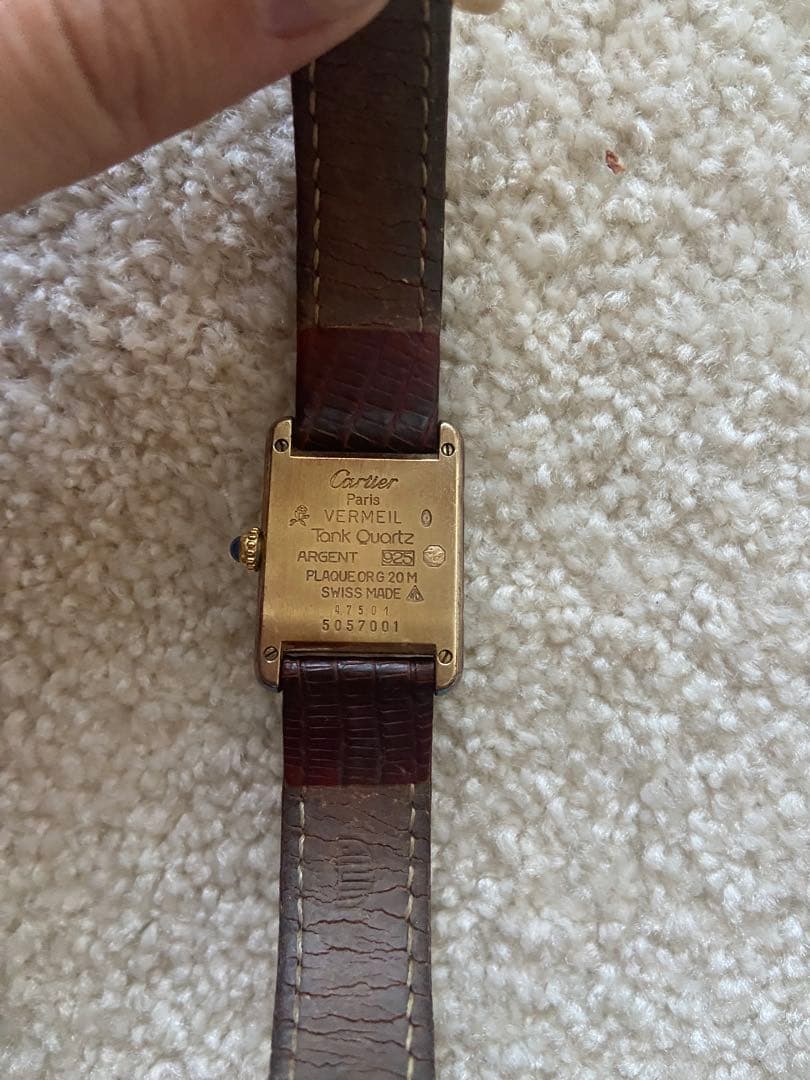 Cartierタンク ヴェルメイユ　クォーツ　ヴィンテージ