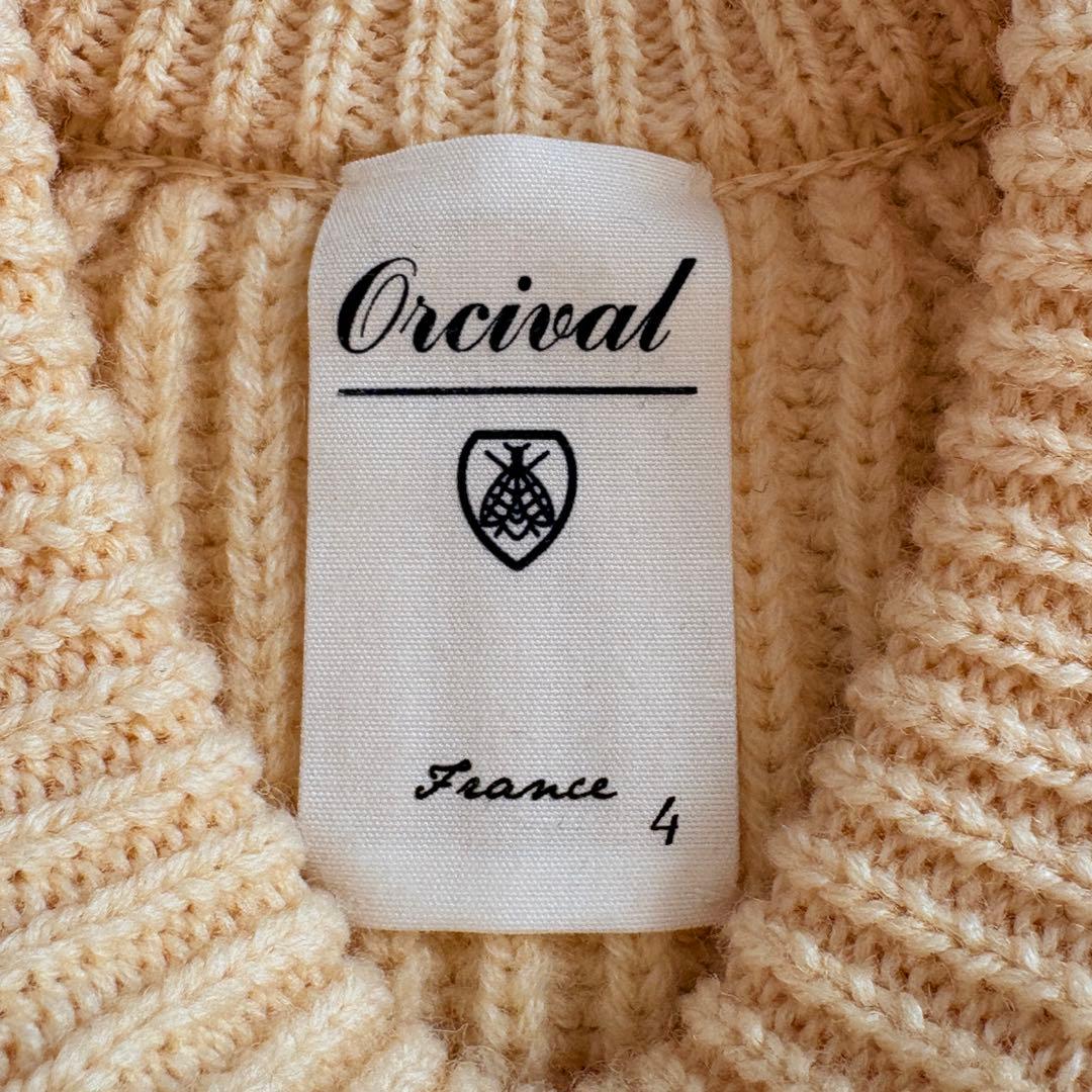 オーシバル 美品 ウール100% ざっくりケーブルニット ゆったり サイズ大きめ