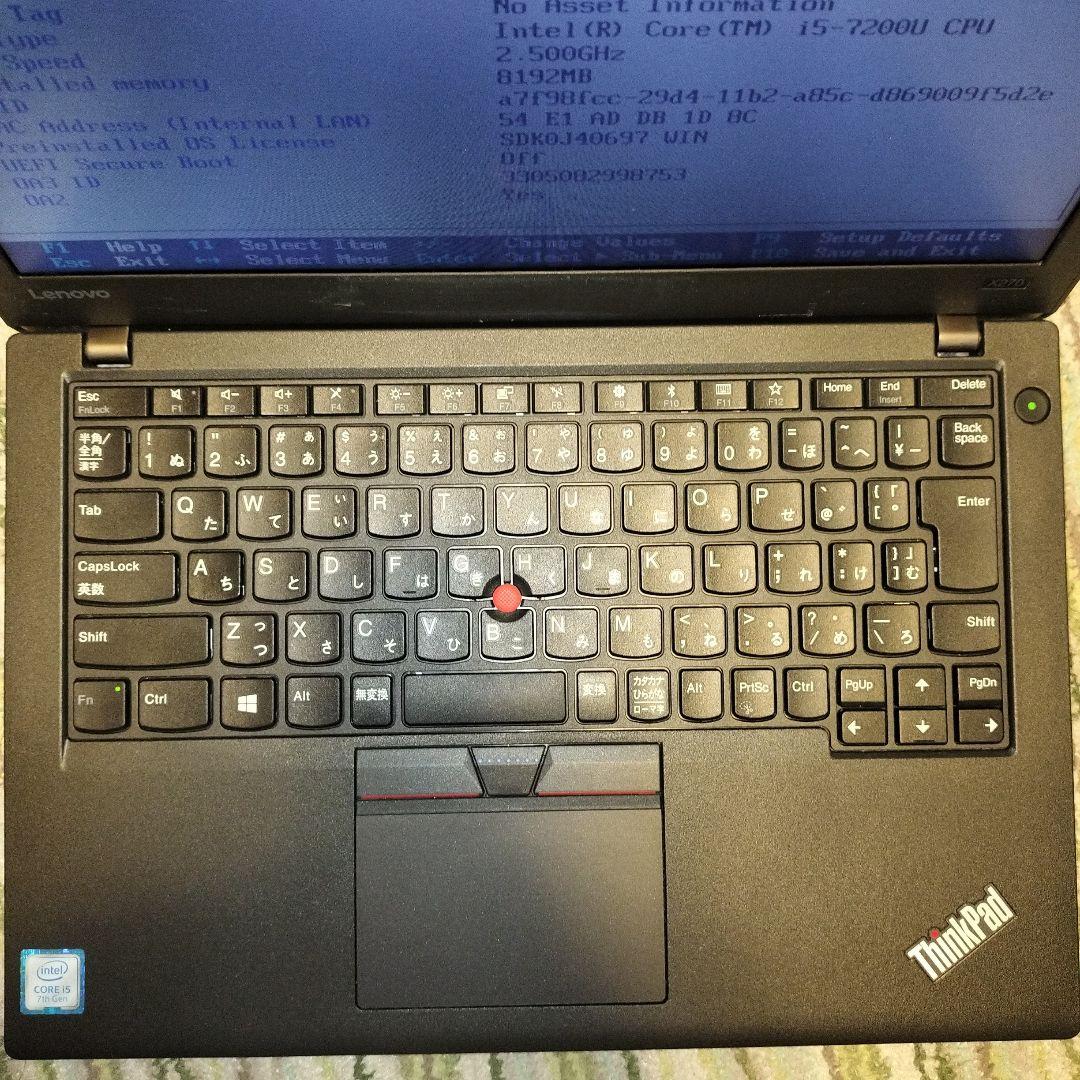 Windowsノート本体 Lenovo ThinkPad X270/i5-7200U/8G/256G