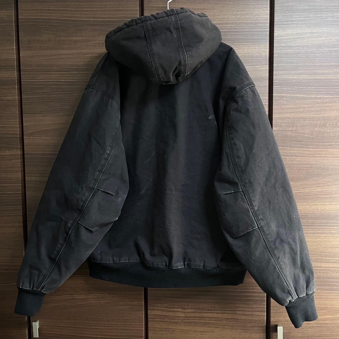 Walls ダック地 アクティブジャケット 黒 L フェード チャック破損
