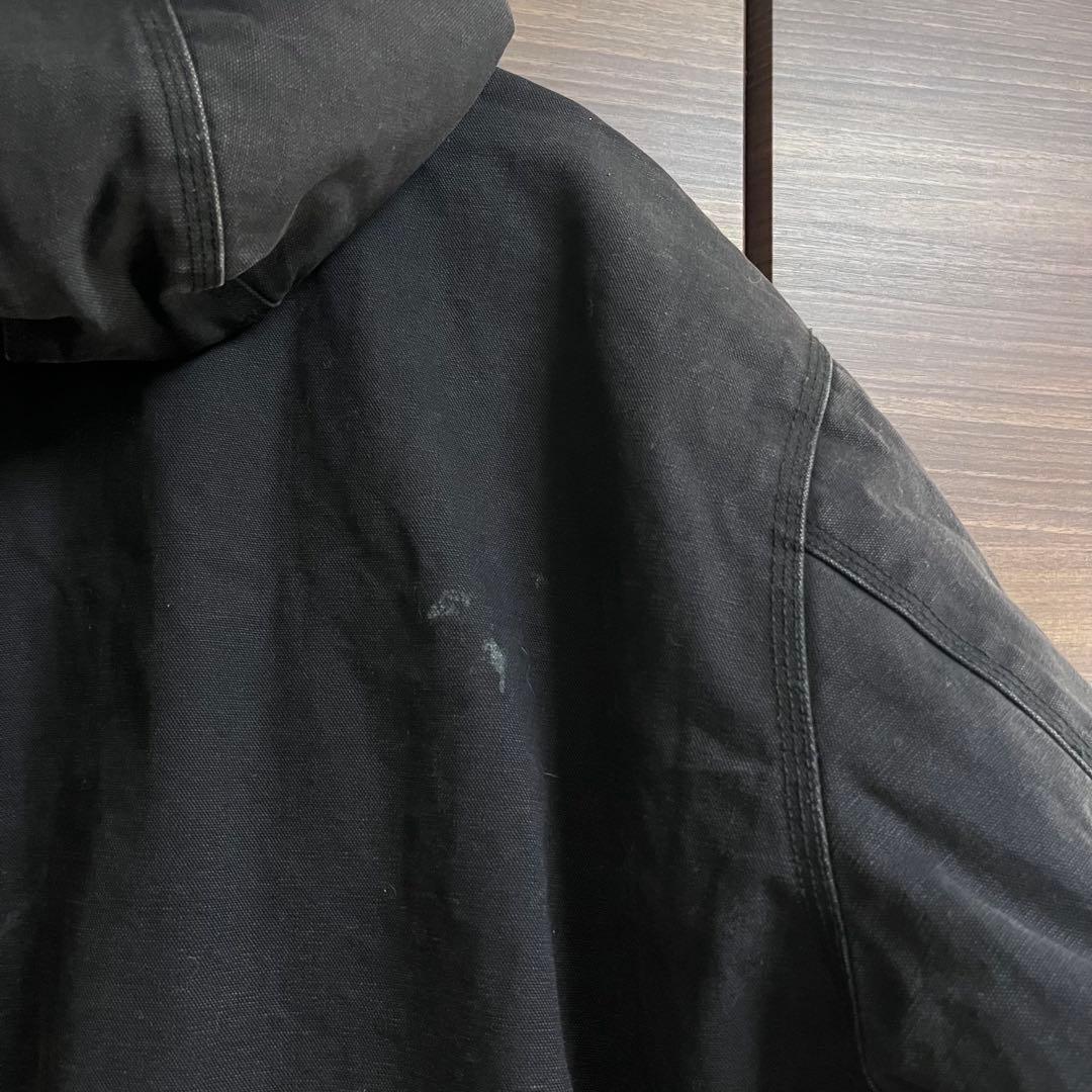 Walls ダック地 アクティブジャケット 黒 L フェード チャック破損
