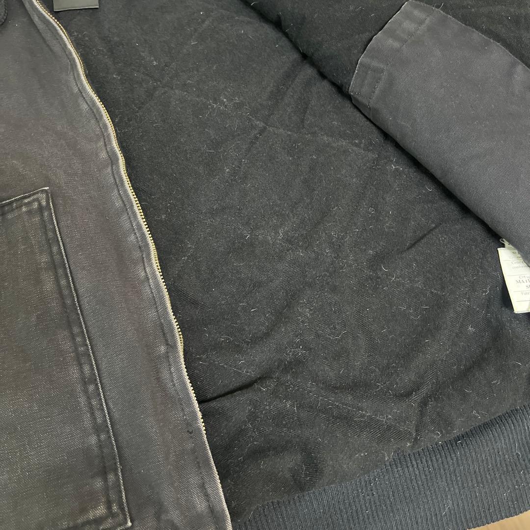Walls ダック地 アクティブジャケット 黒 L フェード チャック破損