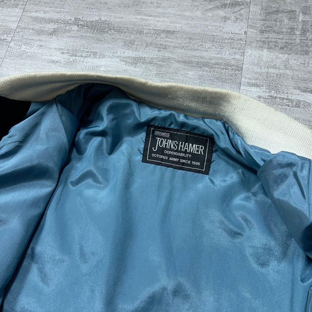 OCTPUS ARMY 別珍 スカジャン 黒 ベロア スカジャン 刺繡 ブルゾン