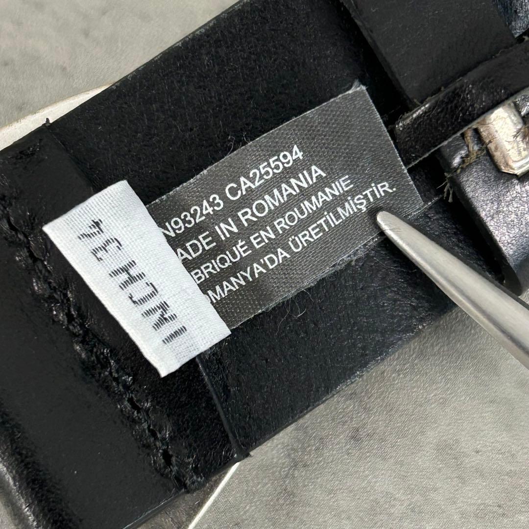 DIESEL ディーゼル レザー ベルト バックル ロゴ X08516 ブラック