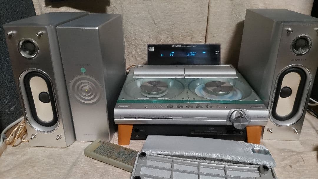 RMD-SJ9CDR　ミニコンポ　スピーカー　パワーアンプ　リモコン付き