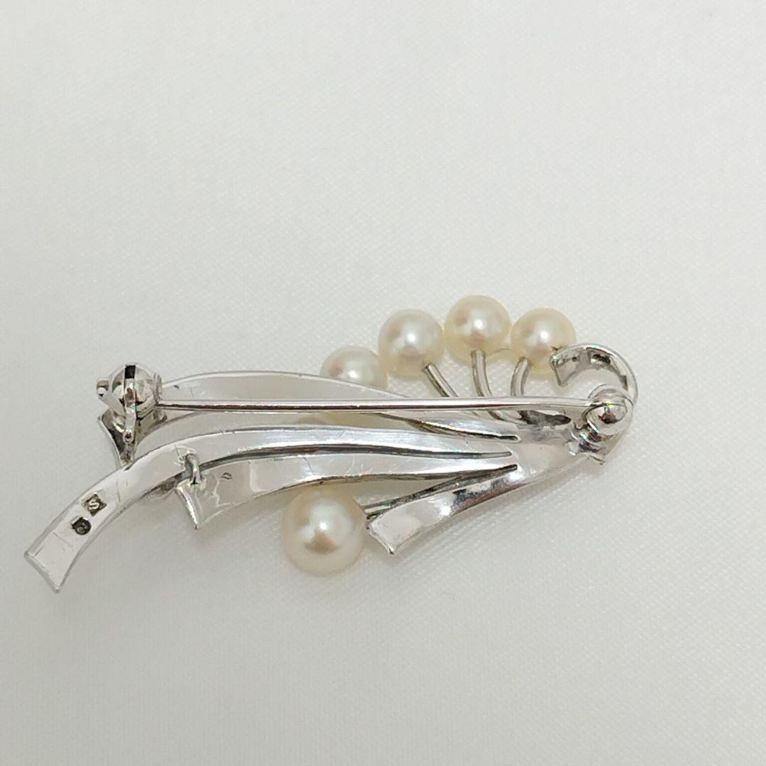 MIKIMOTO ミキモト パール ブローチ シルバー フォーマル アクセサリー