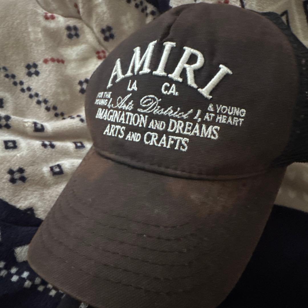 AMIRI ブラウン メッシュバックキャップ