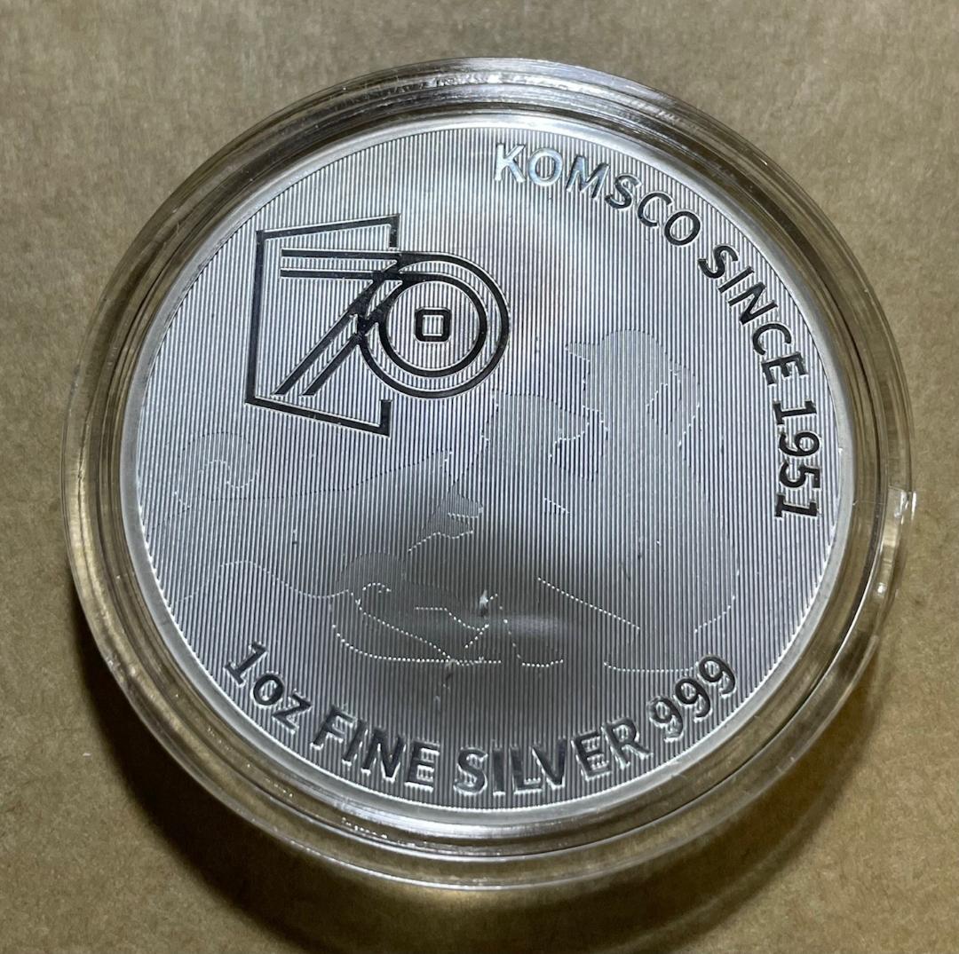 1 x 2021年韓国 1オンス珍島犬ー 銀貨 