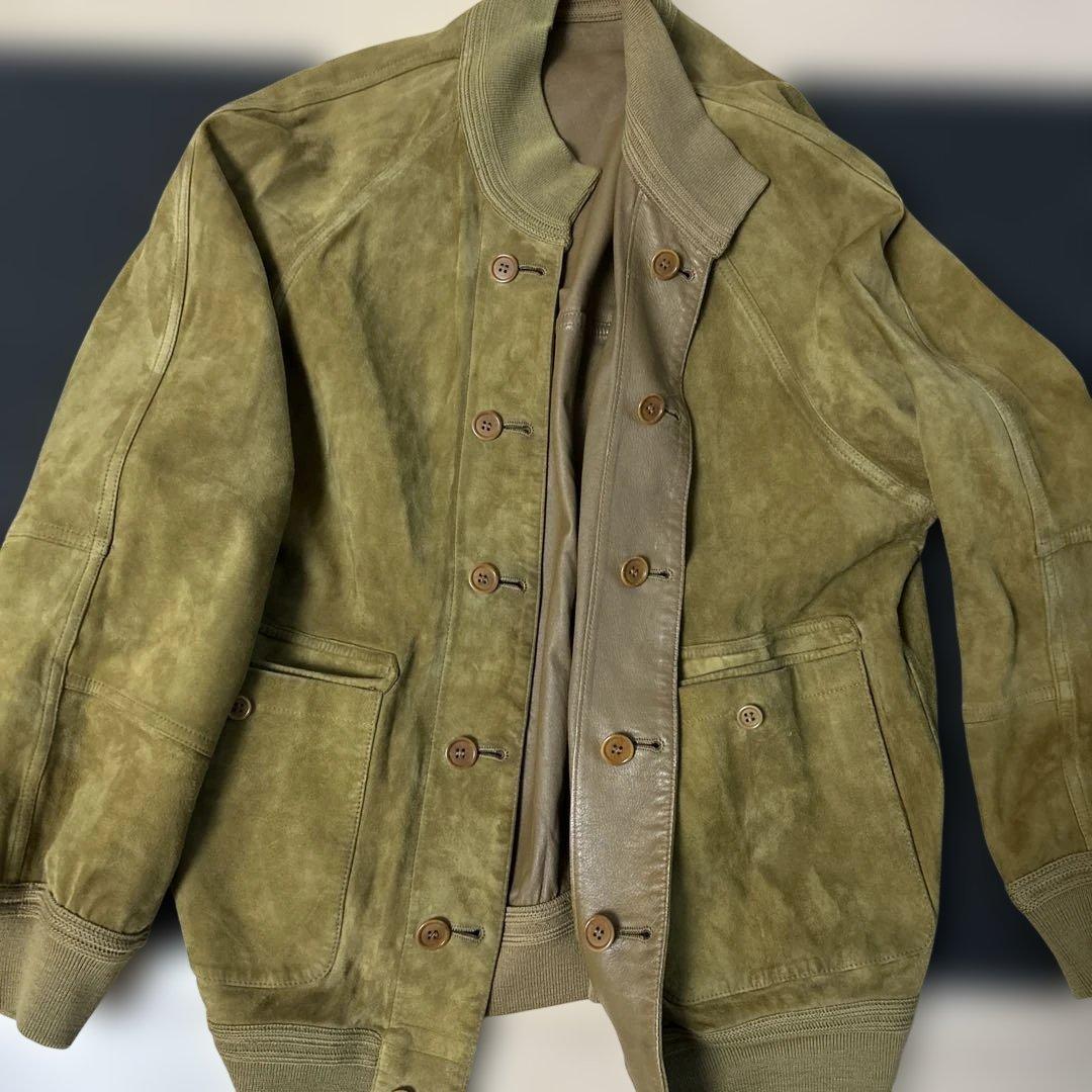 スエード&レザー　リバーシブル ジャケット　イタリア製
