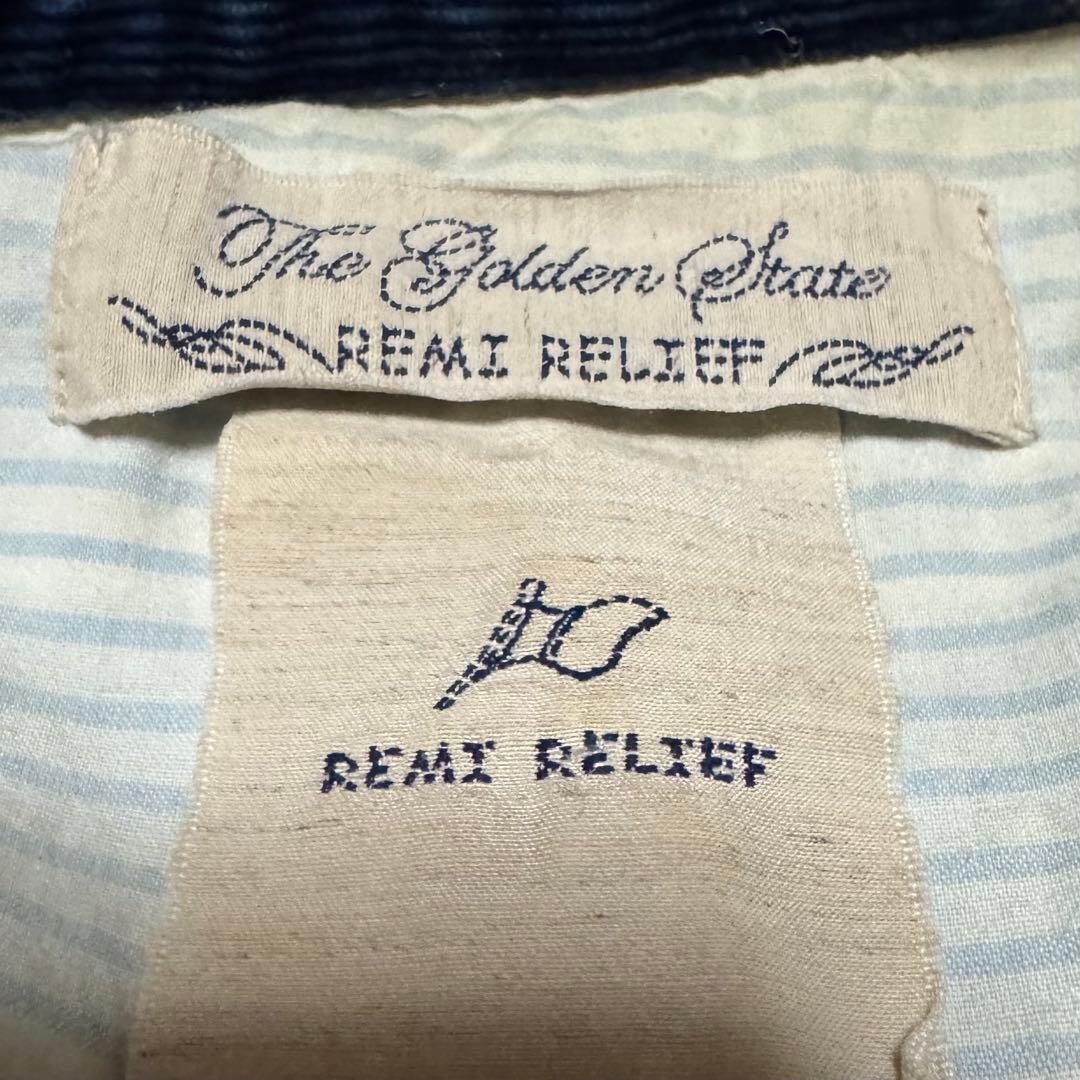 REMI RELIEF BeamsコラボデニムダウンシャツMレミレリーフビームス