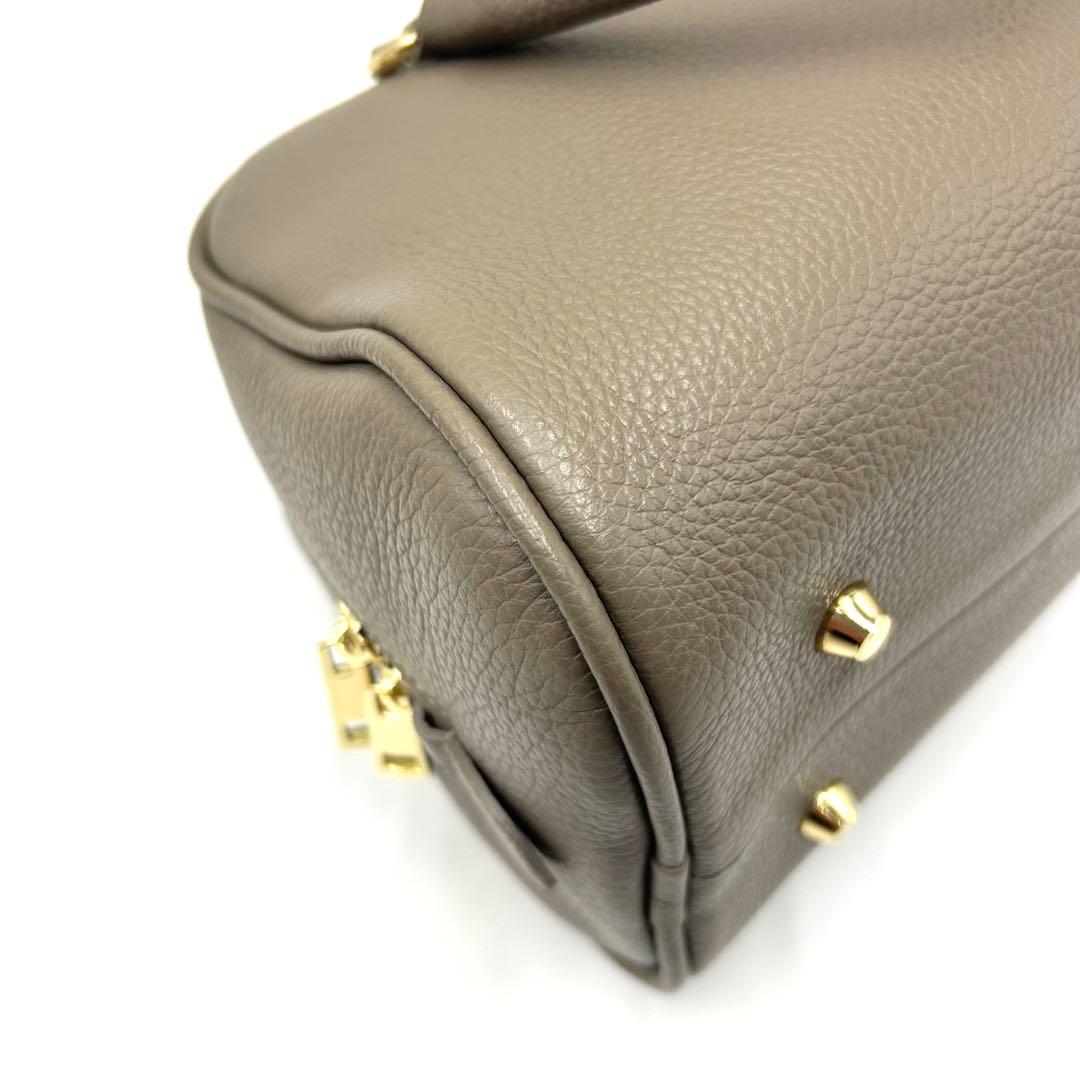 【新品同様】CHRISTIAN VILLA ボストンバッグ 2way グレージュ