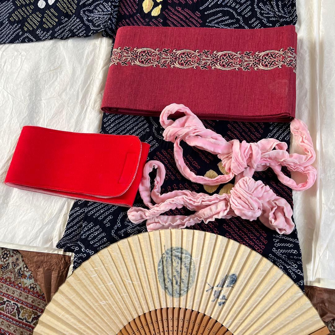 新品未使用、浴衣一式、下駄、扇付き 長身でもOKです。