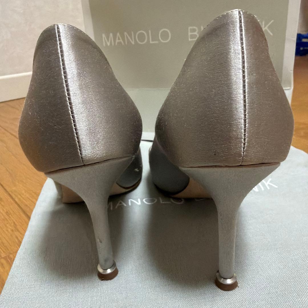 【Ahihi】MANOLO BLAHNIK シルバー ハイヒール　ハンギシ