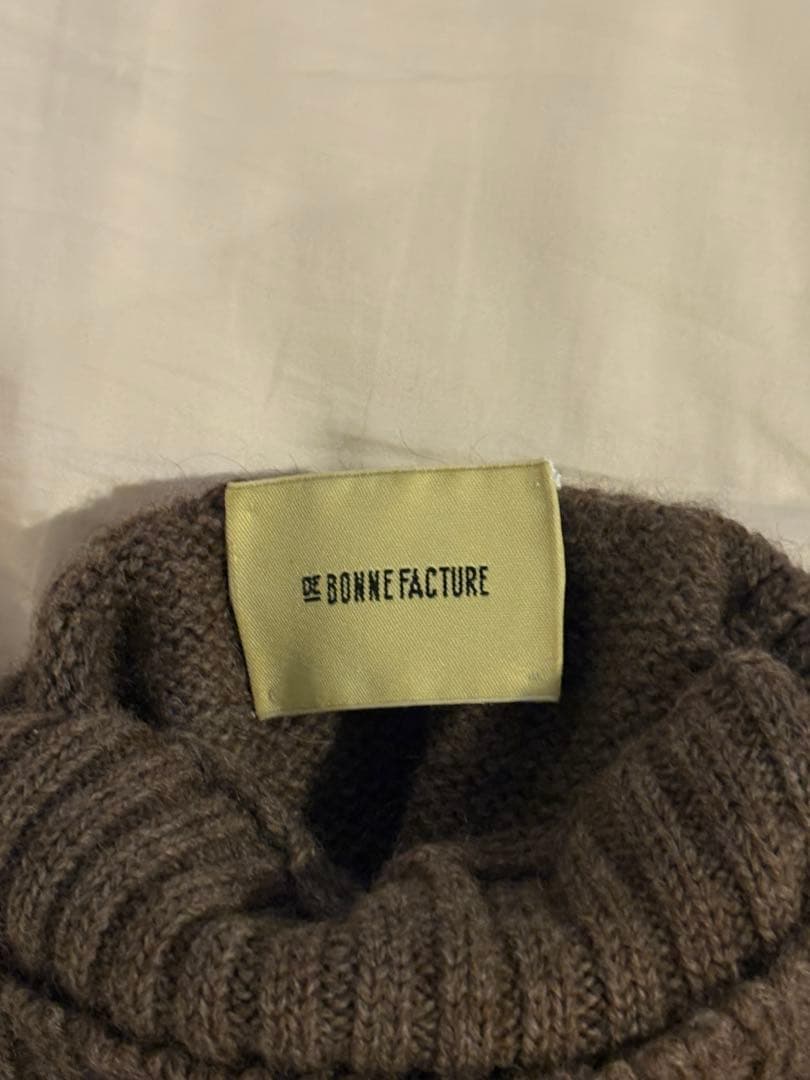 トップス DE BONNE FACTURE JERSEY TURTLE NECK KNIT