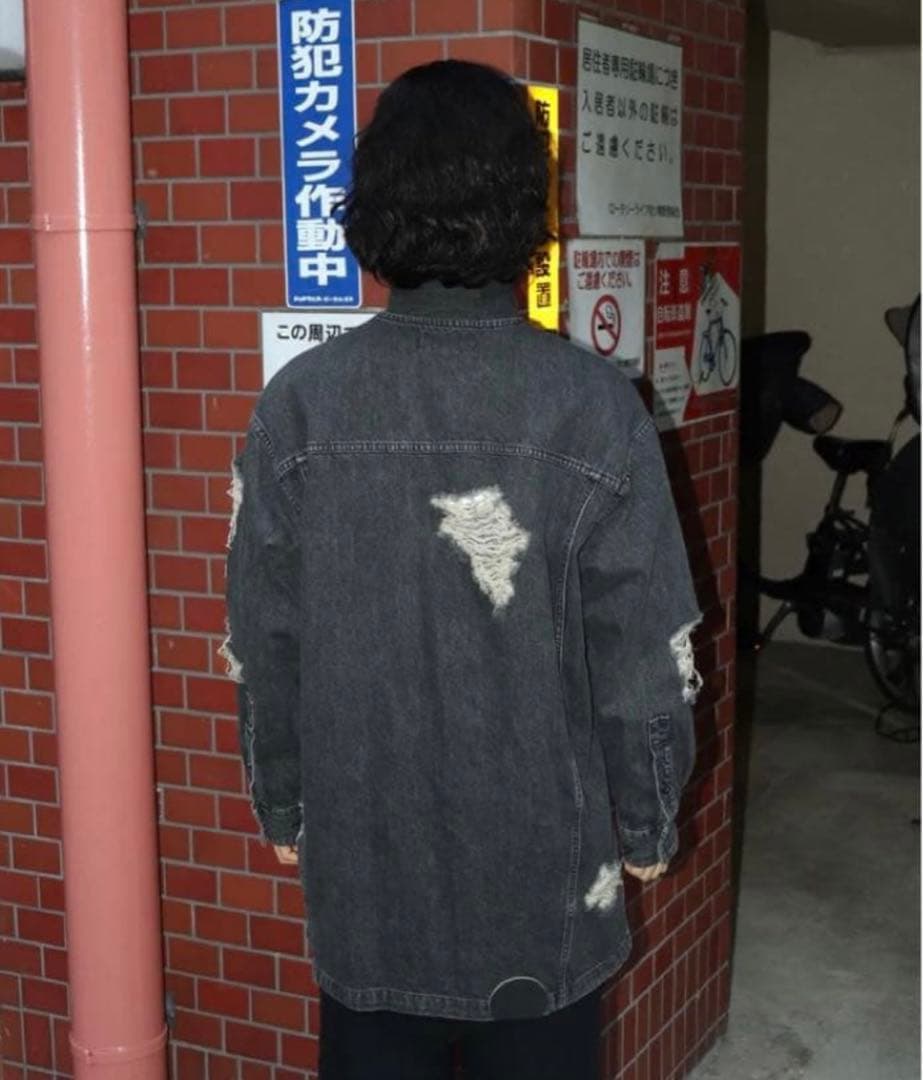 【美品】BELPER デニムボウタイブラウス　ブラック