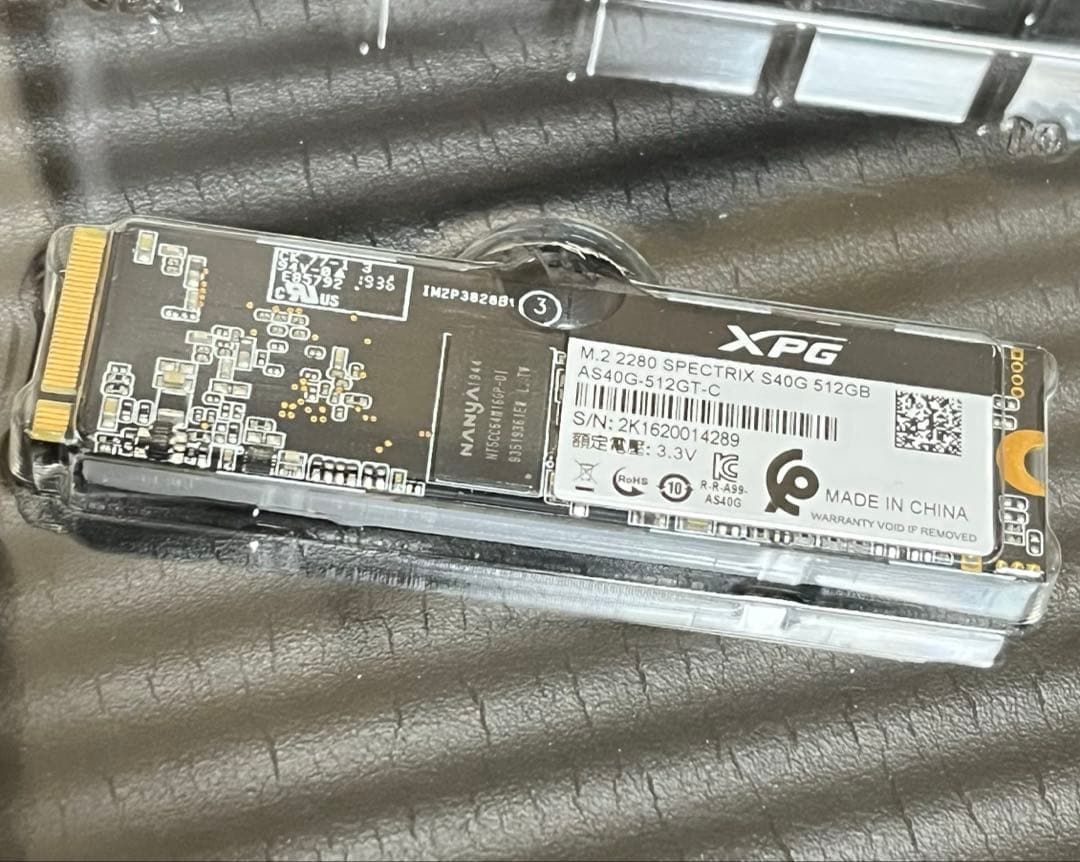 内蔵型SSD XPG SPECTRIX S40G 512GB M.2 SSD LED RGB