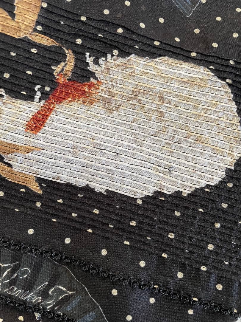 R*。様 カネコイサオ　綿オーガンジー　扇子柄スカート　W74