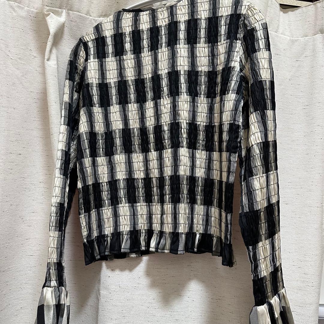 トップス CLANE SHIRRING DESIGN BLOUSE