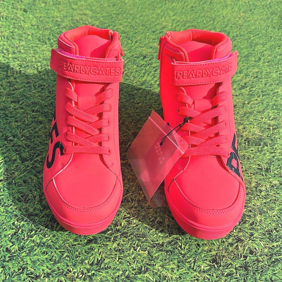 新品正規品 パーリーゲイツ 定価37400円 ゴルフシューズ ピンク 24.5