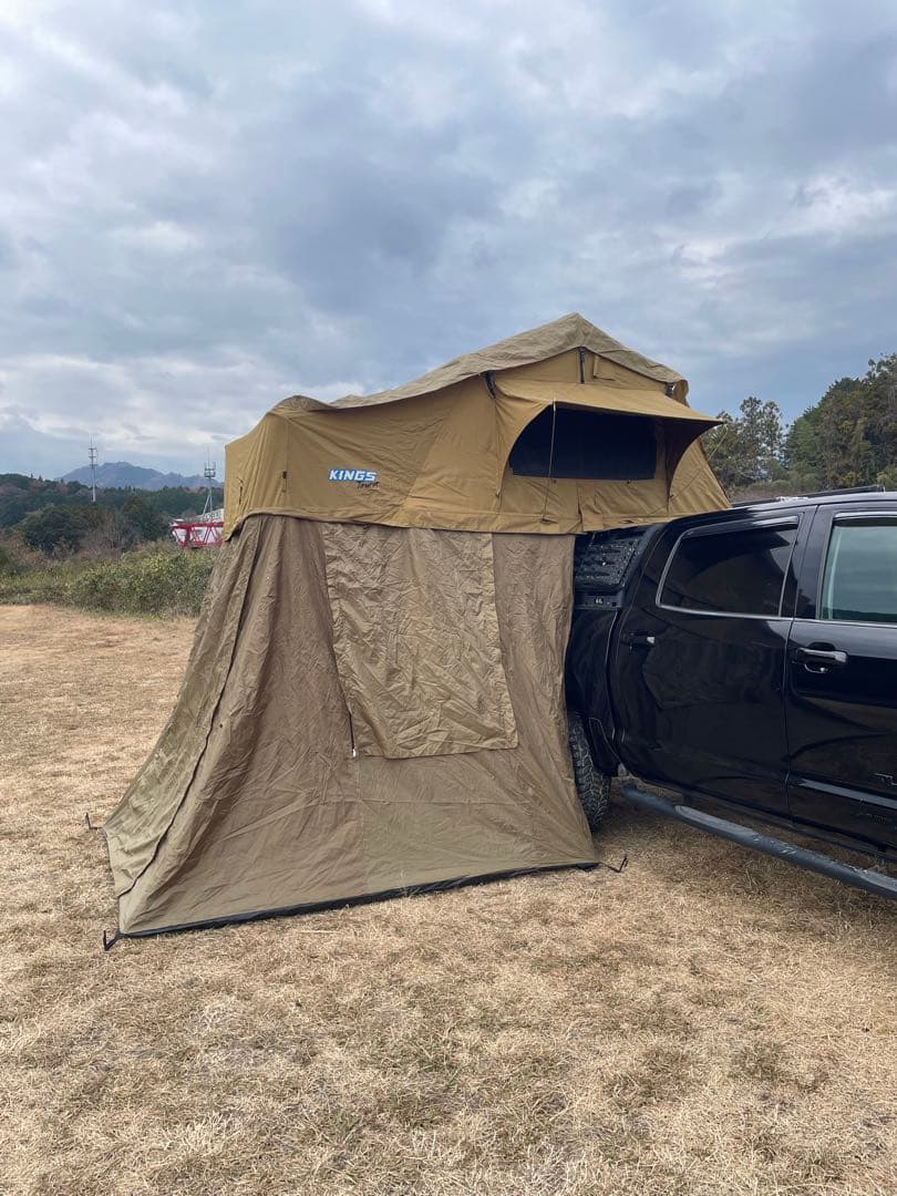アドベンチャーキングスルーフトップテント　車両用テント カーキ