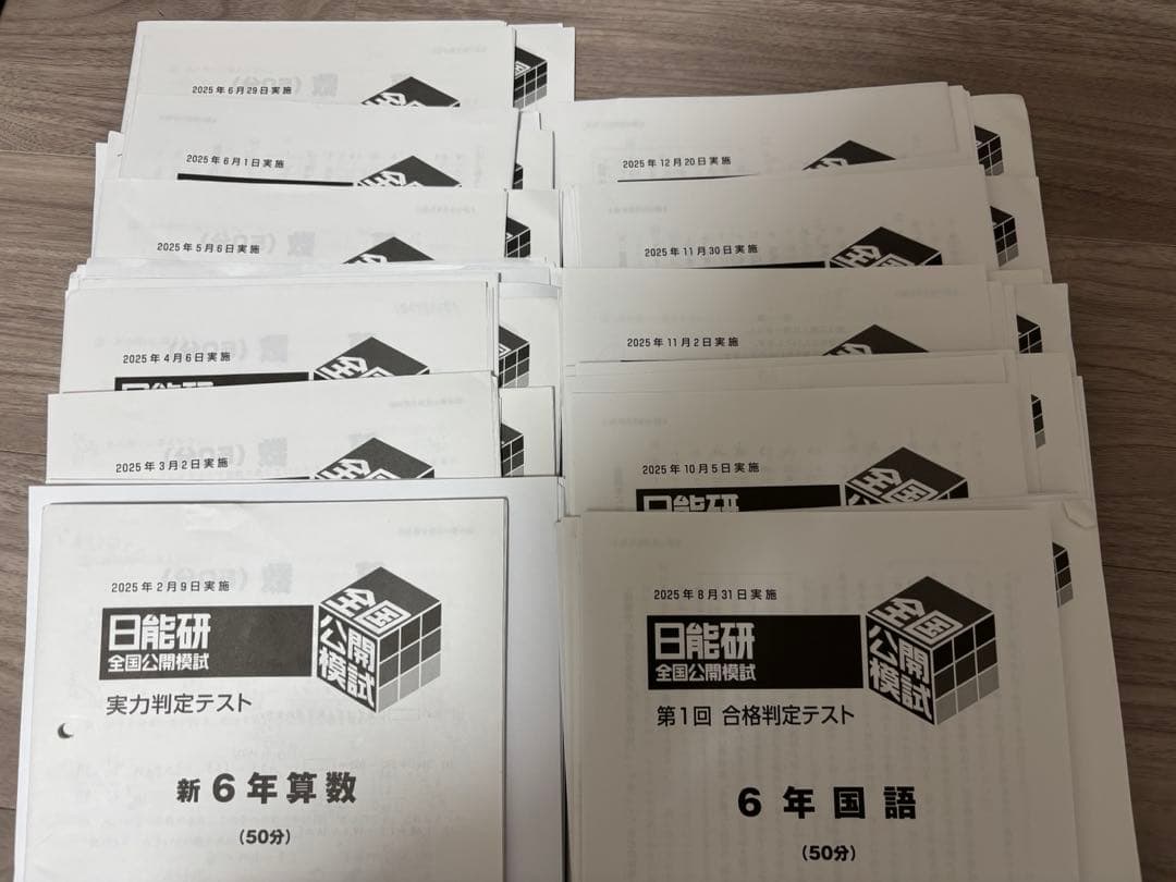 【すみちゃん】日能研6年（2025年度）　公開模試　育成テストなど