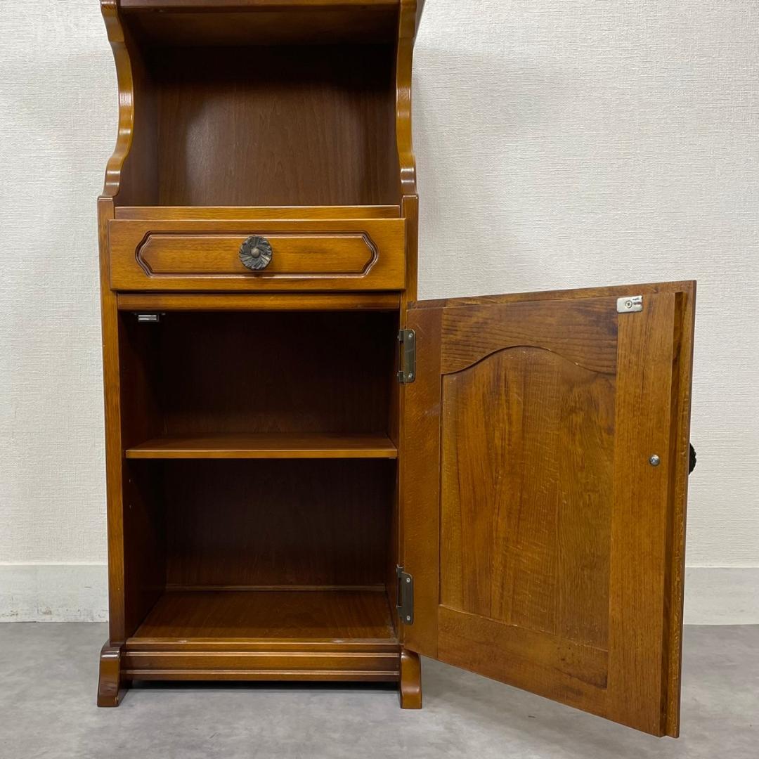 オールドカリモク コロニアル 電話台 サイドチェスト ディスプレイ台 ビンテージ