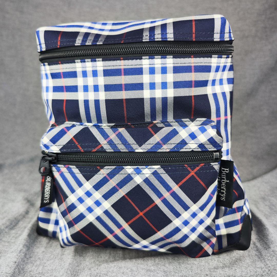 バーバリー リュック チェック柄 キッズ ネイビー ブルー