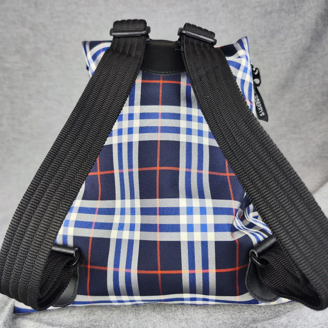 バーバリー リュック チェック柄 キッズ ネイビー ブルー