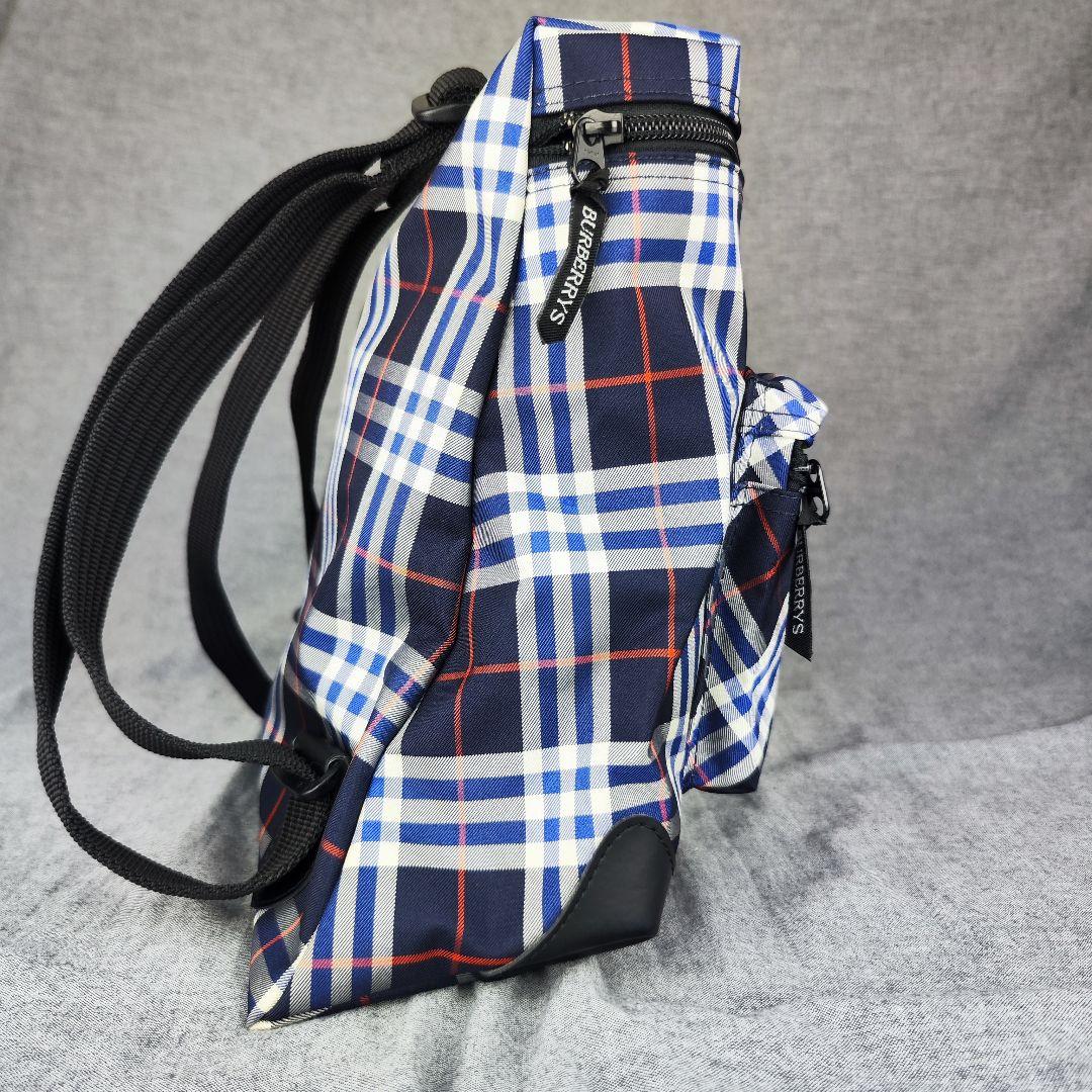 バーバリー リュック チェック柄 キッズ ネイビー ブルー