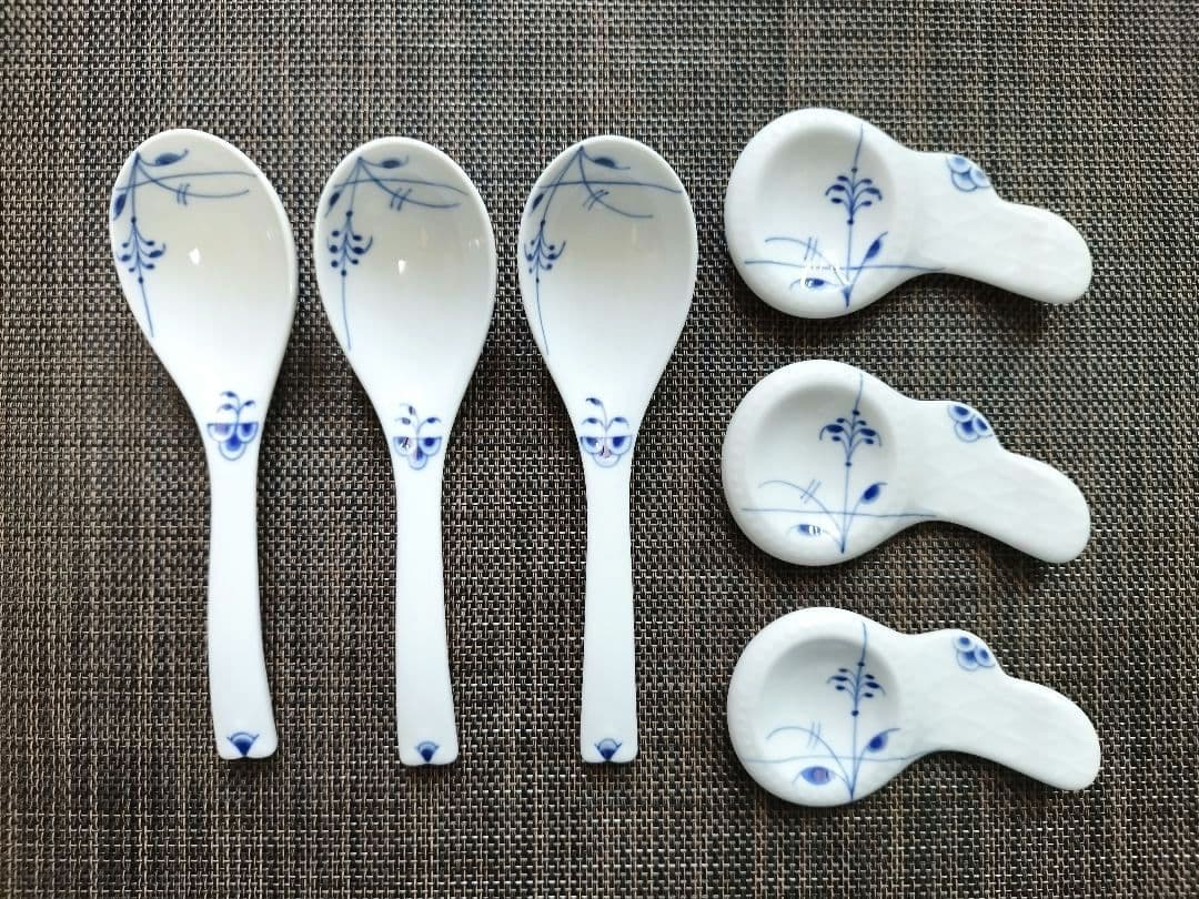 【未使用】ロイヤルコペンハーゲン★ブルーパルメッテ★スプーン• スティックレスト