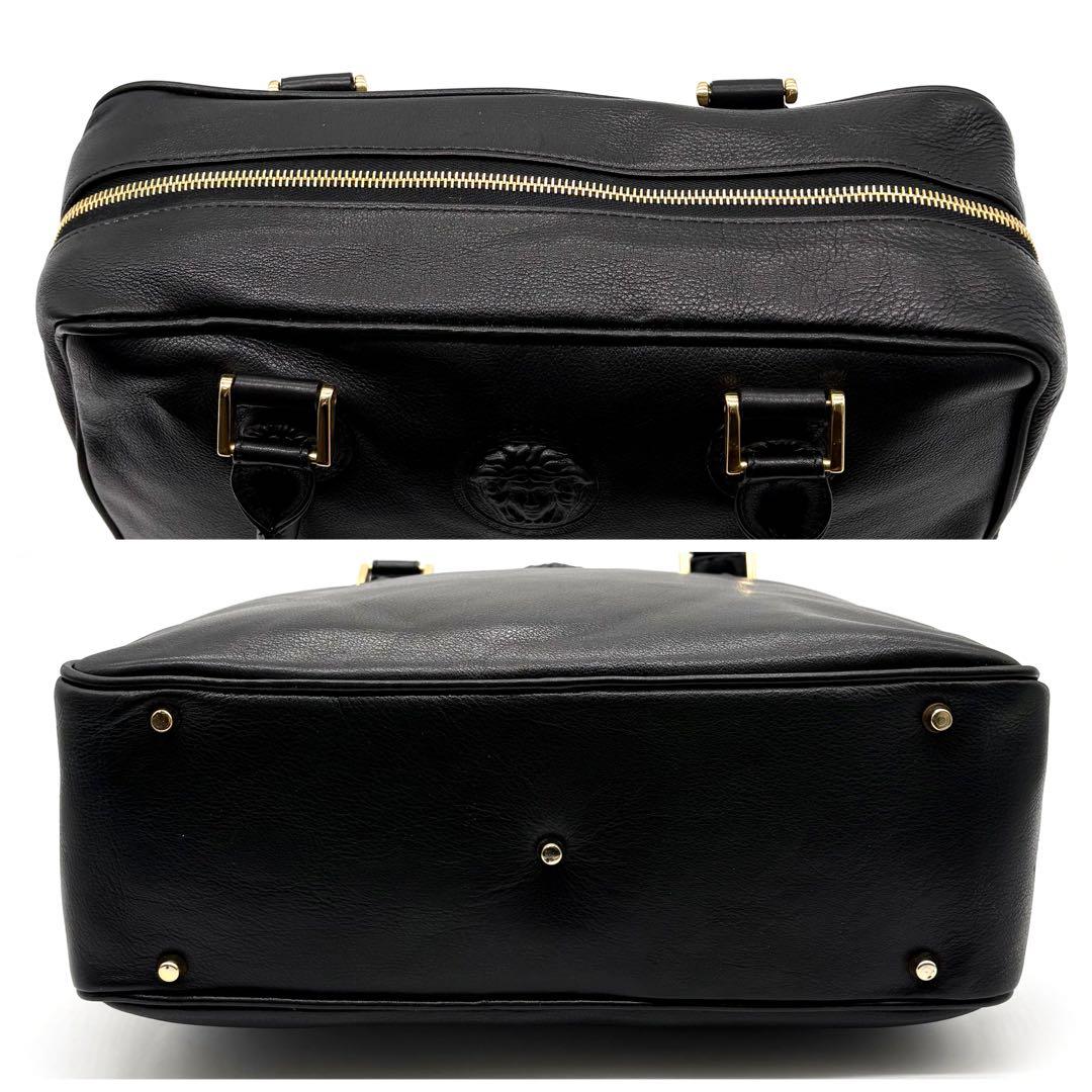 美品✨ヴェルサーチ ハンドバッグ メデューサ レザー ゴールド金具 ブラック