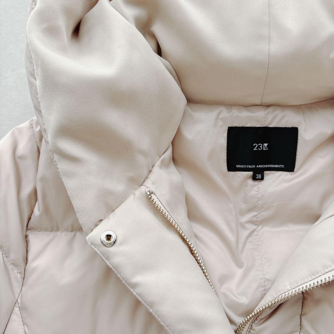 23区　【洗える】シレータフタ ショート ダウンコート　38