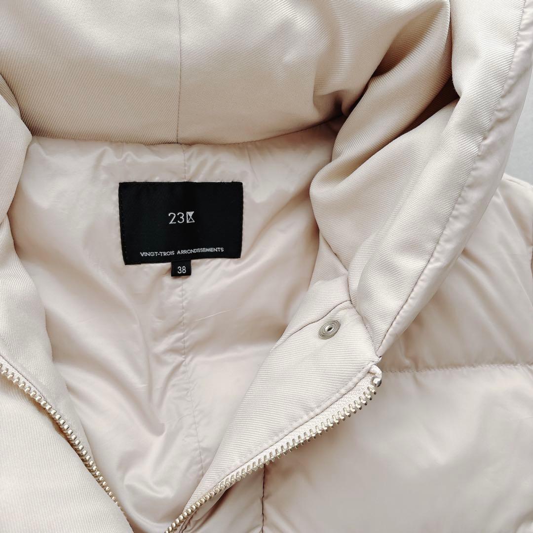 23区　【洗える】シレータフタ ショート ダウンコート　38