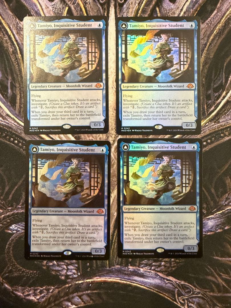 【最安値】MTG　MH3　知りたがりの学徒、タミヨウ　英語版　foil 4枚