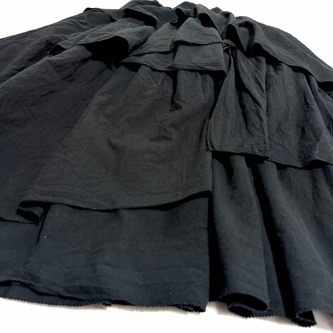 【美品】アニュアンス イレギュラー ティアード ボリュームスカート 美シルエット