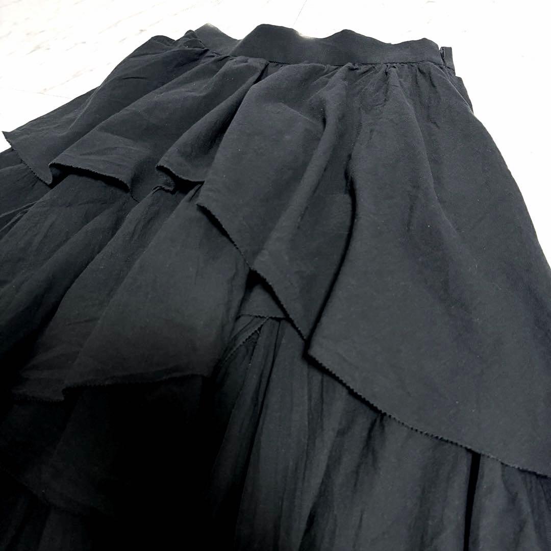 【美品】アニュアンス イレギュラー ティアード ボリュームスカート 美シルエット